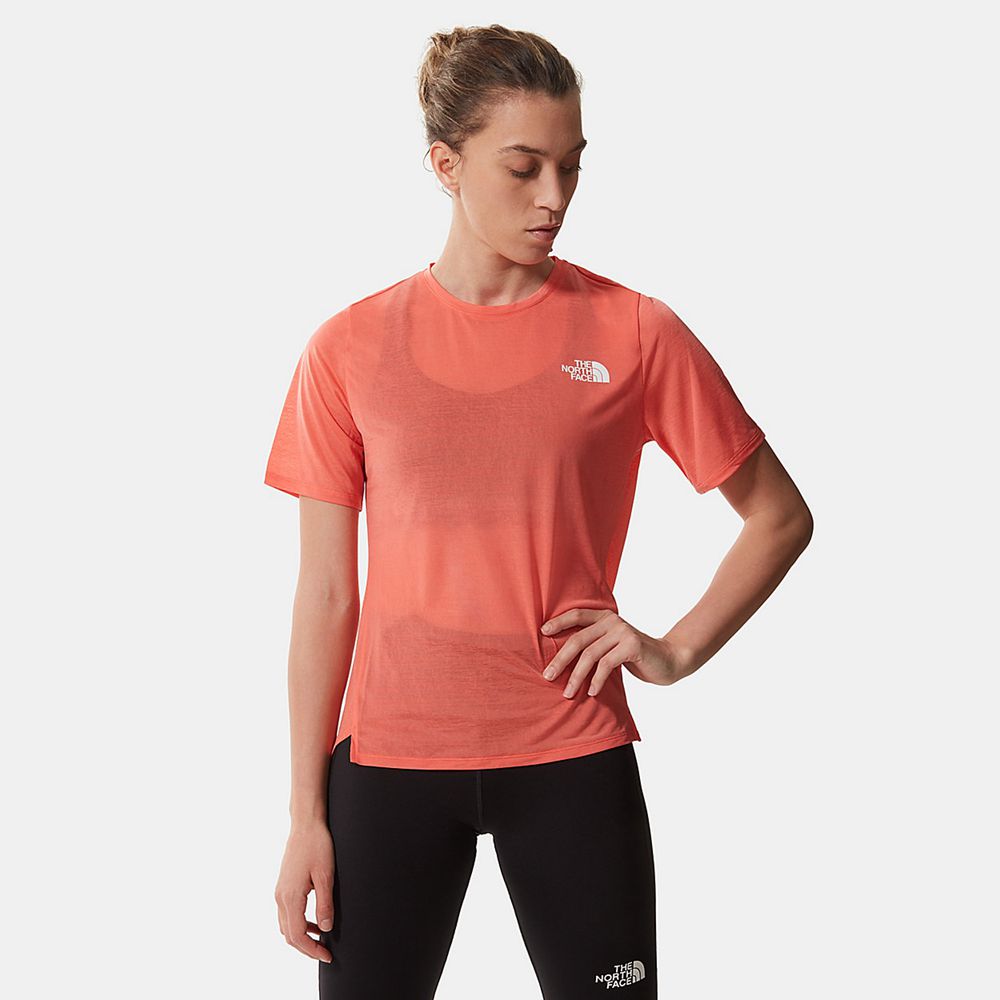 The North Face T-Shirts Womens Australia - The North Face Up With The Sun Orange Running & Training